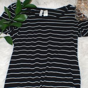 Black and White Striped Top